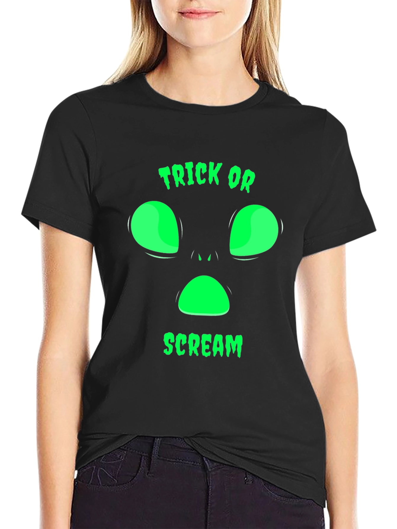 Trick or Scream Halloween Graphic T-Shirt