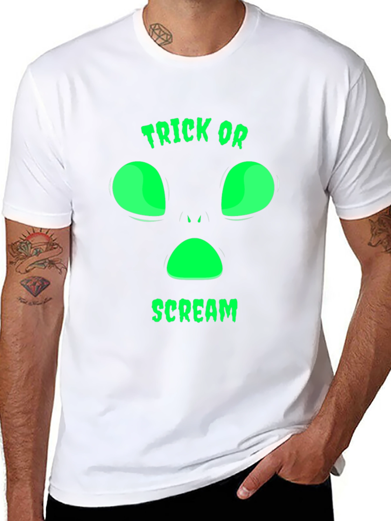 Trick or Scream Halloween Graphic T-Shirt