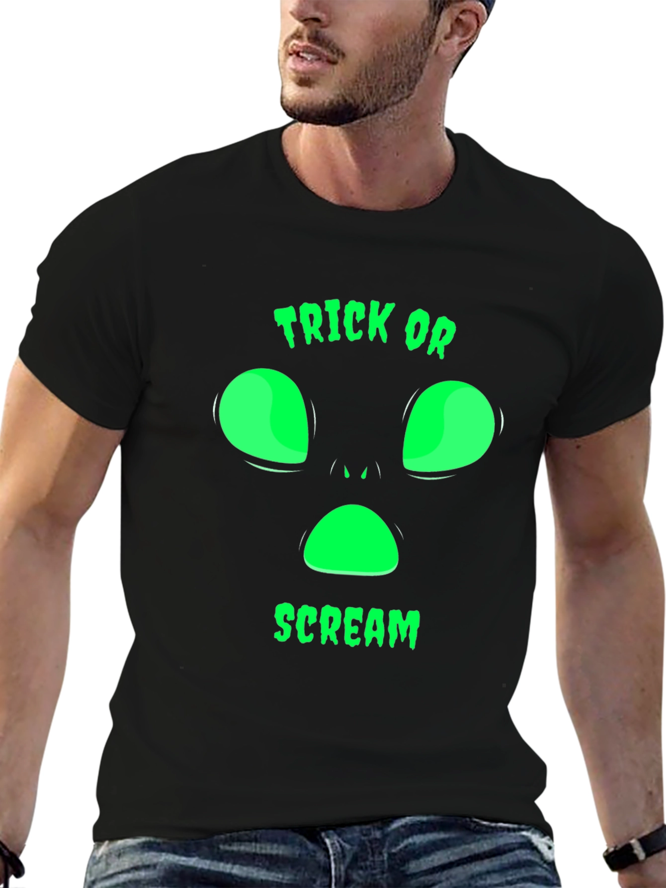 Trick or Scream Halloween Graphic T-Shirt