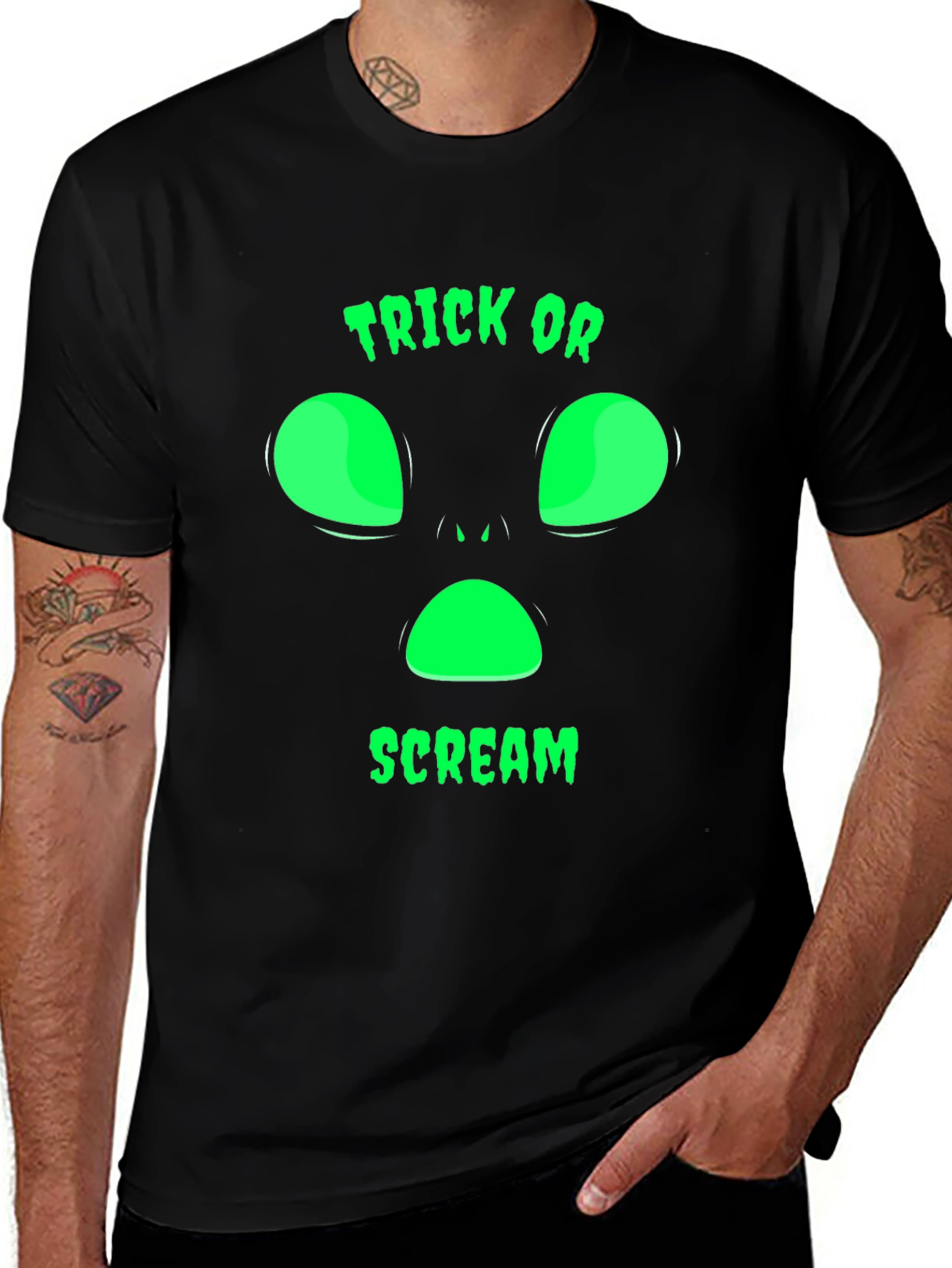 Trick or Scream Halloween Graphic T-Shirt
