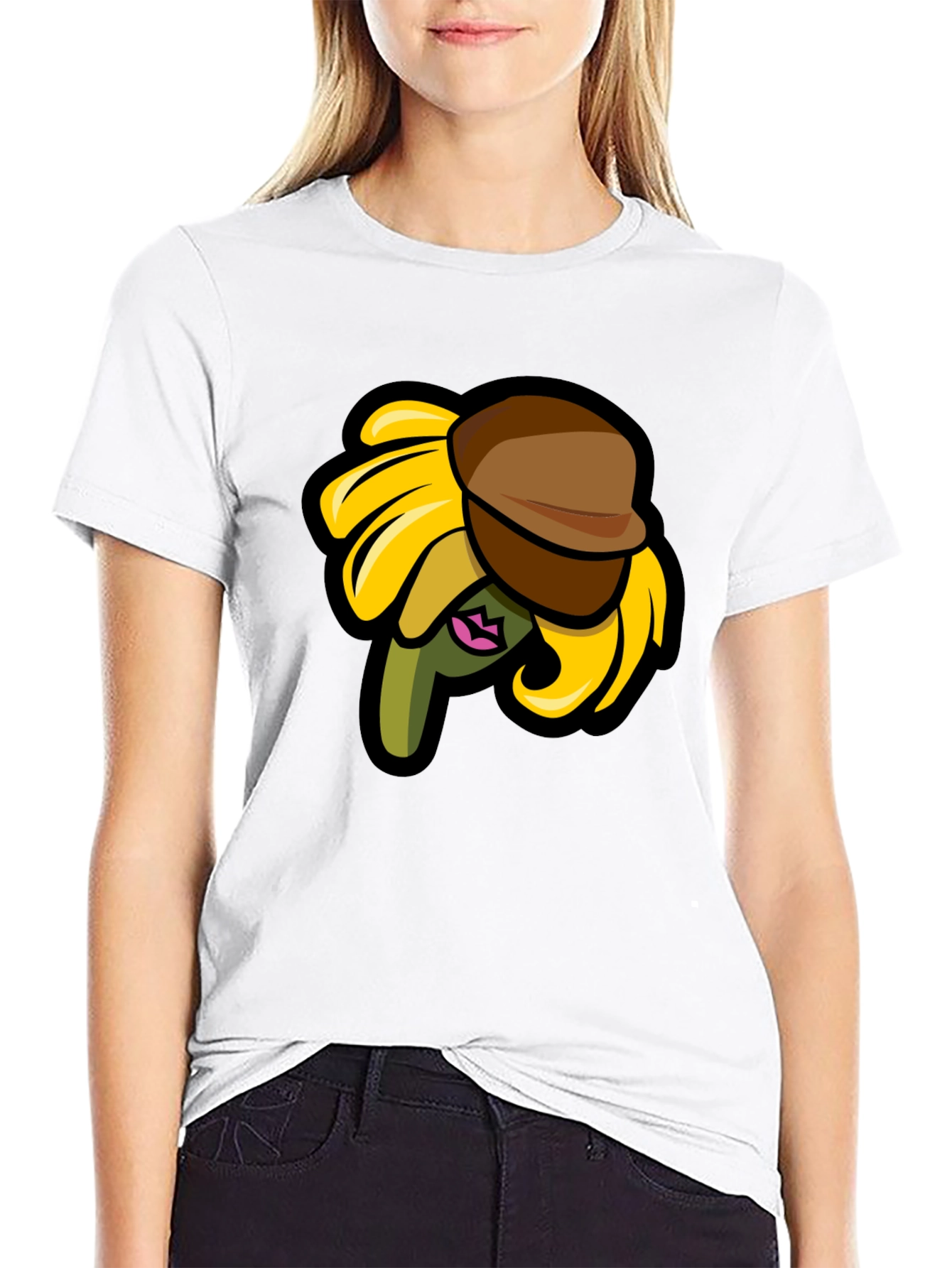 Sunflower Cartoon Graphic Tee