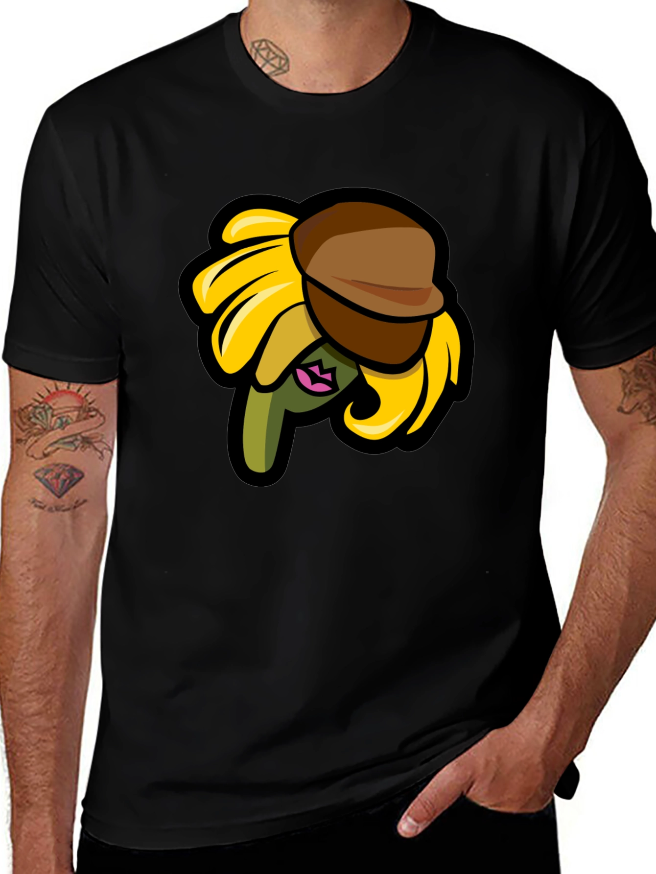 Sunflower Cartoon Graphic Tee