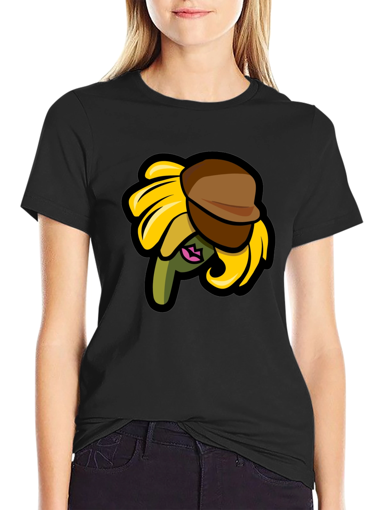Sunflower Cartoon Graphic Tee