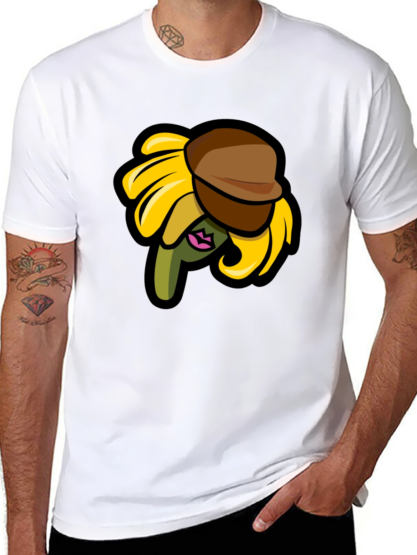 Sunflower Cartoon Graphic Tee