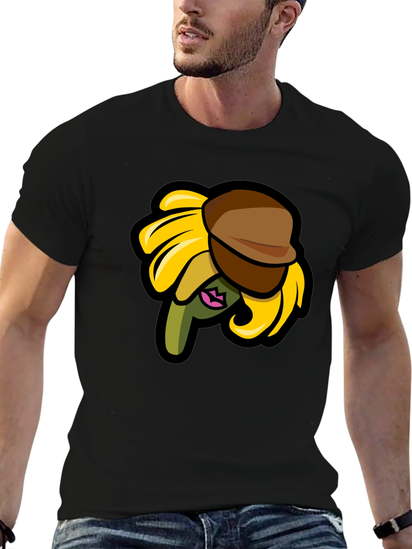 Sunflower Cartoon Graphic Tee