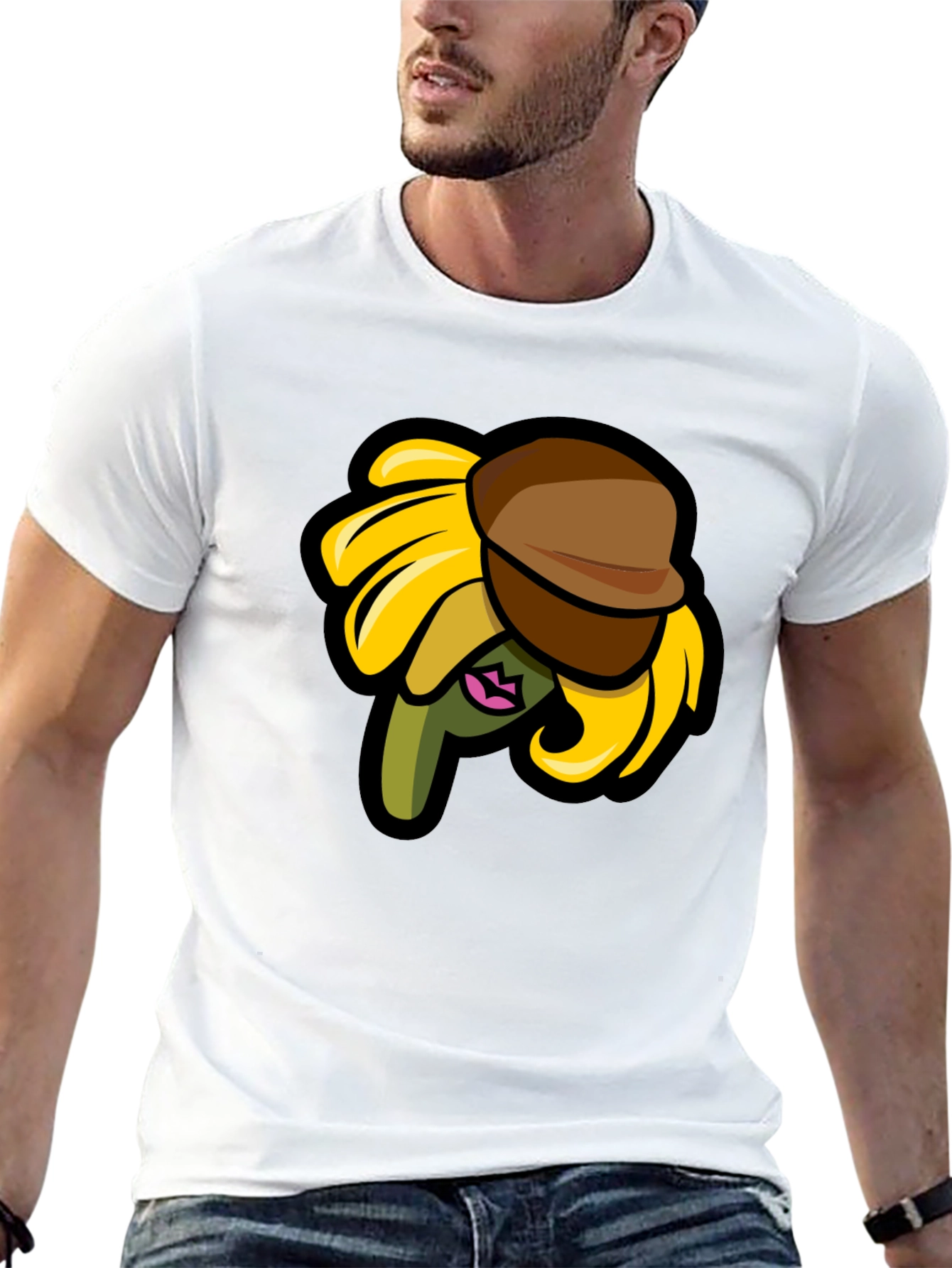 Sunflower Cartoon Graphic Tee