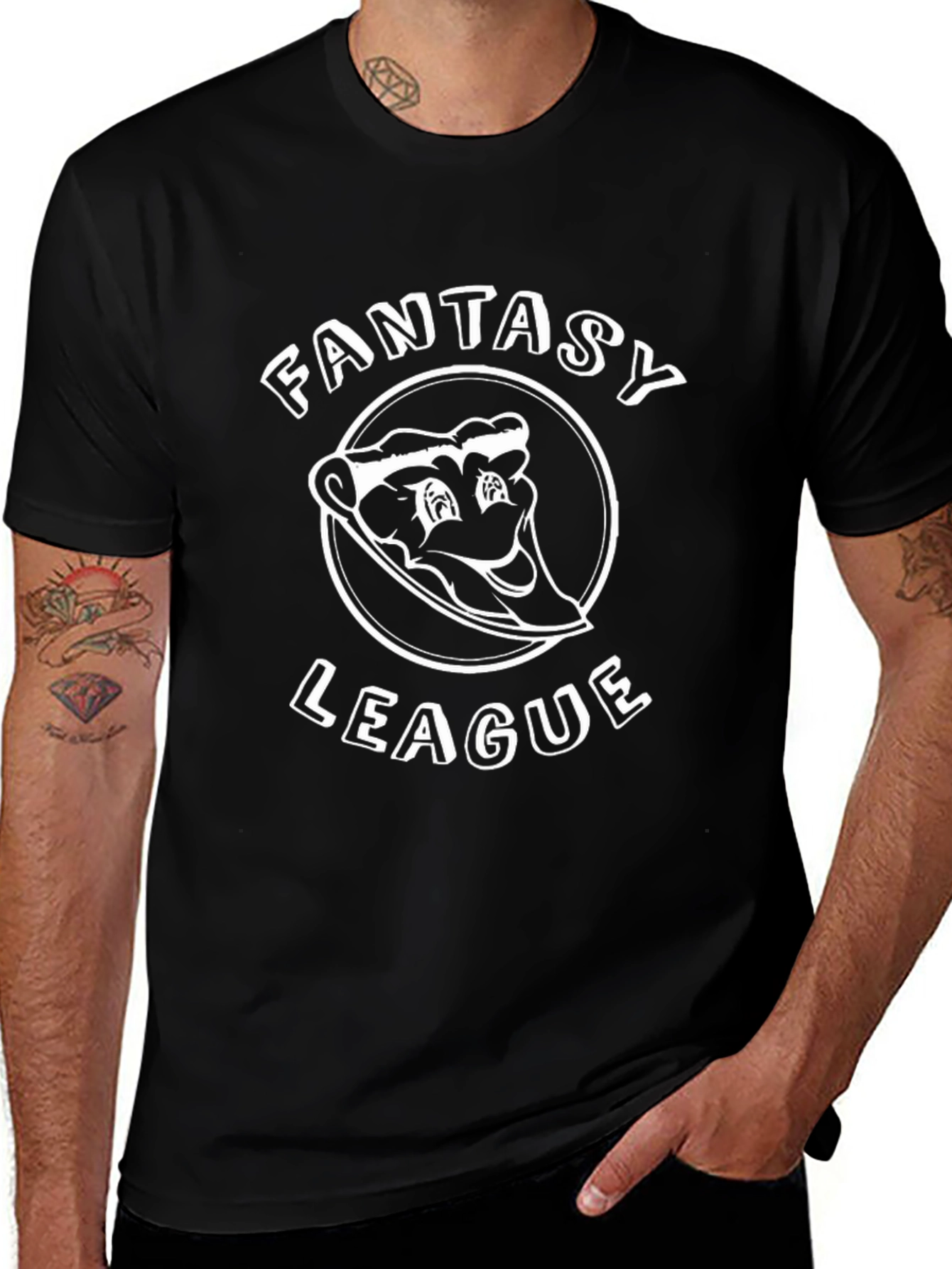 Fantasy League Pizza T-Shirt - Black