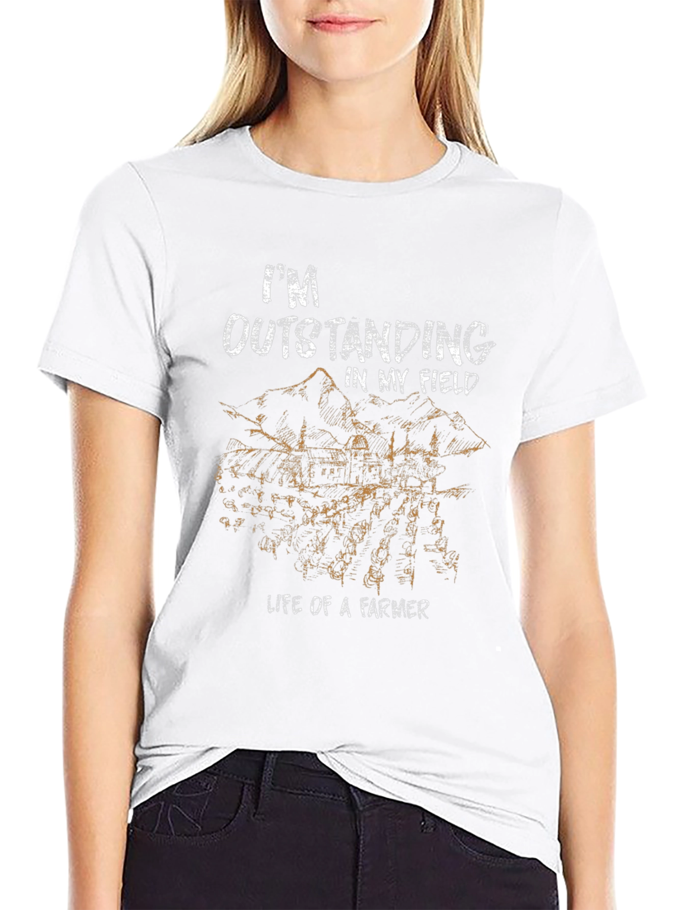 Outstanding in My Field Graphic Tee