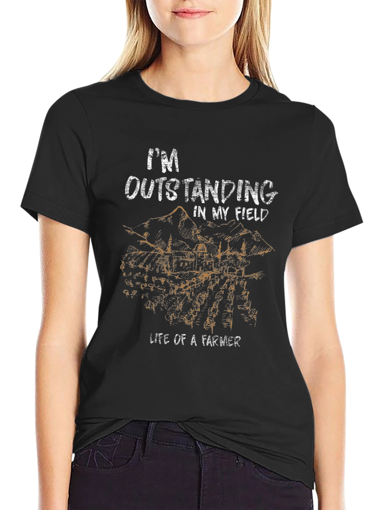 Outstanding in My Field Graphic Tee