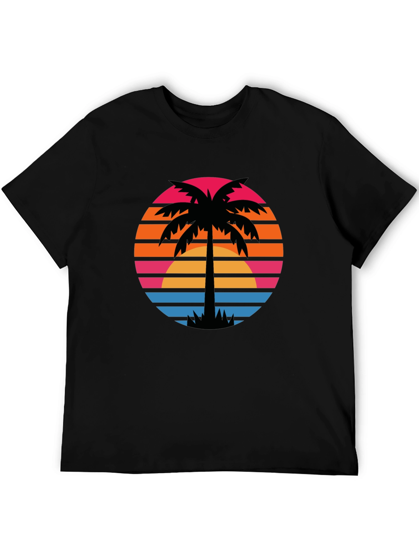 Retro Palm Tree Sunset Graphic Tee
