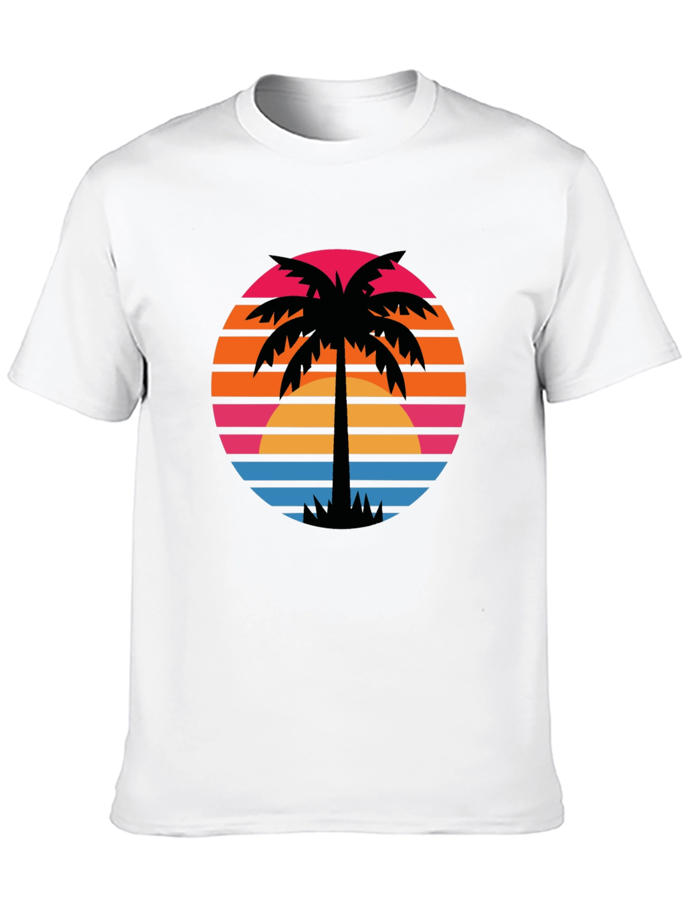 Retro Palm Tree Sunset Graphic Tee