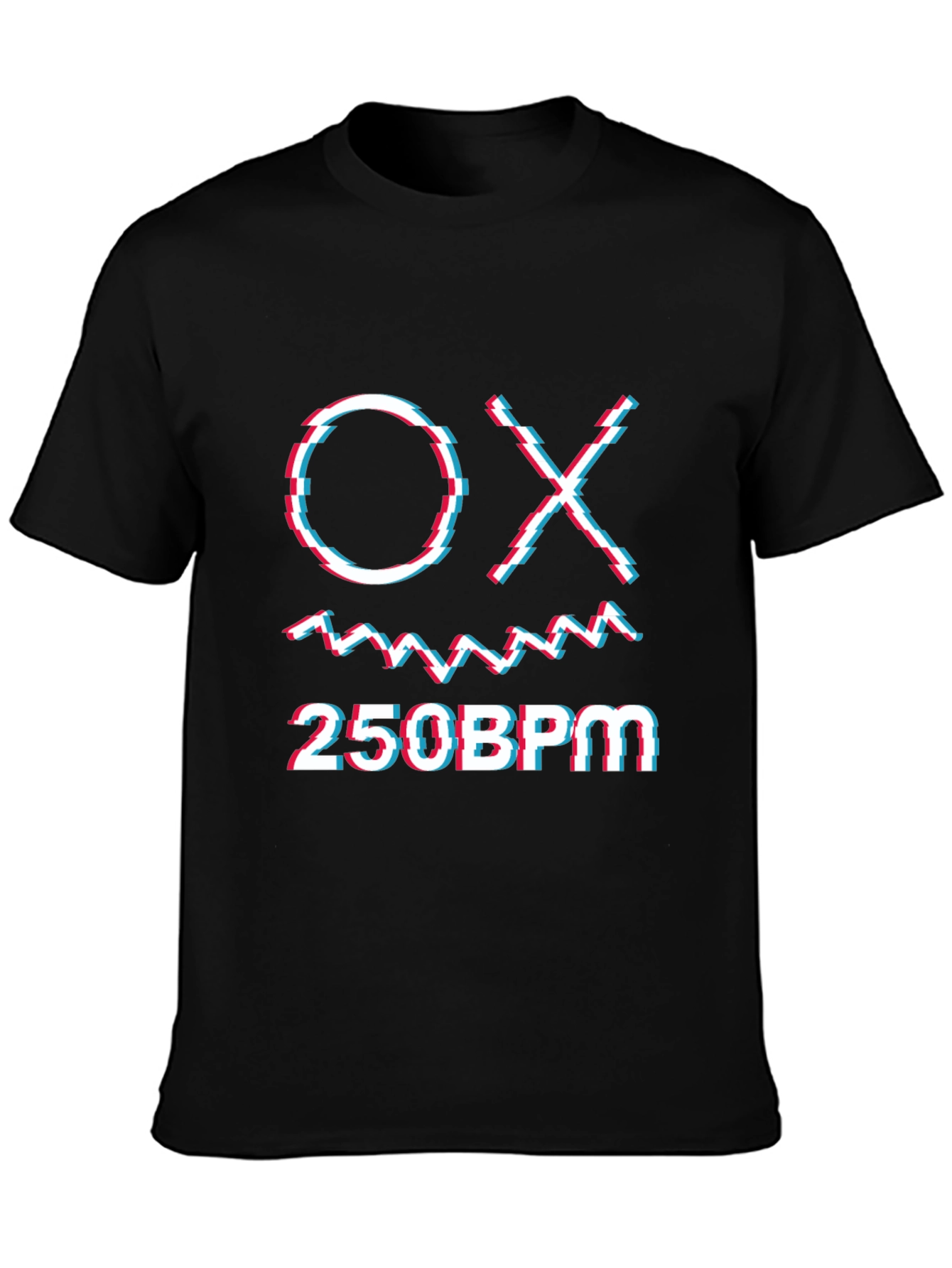 OX 250BPM Graphic Tee - Glitch Style