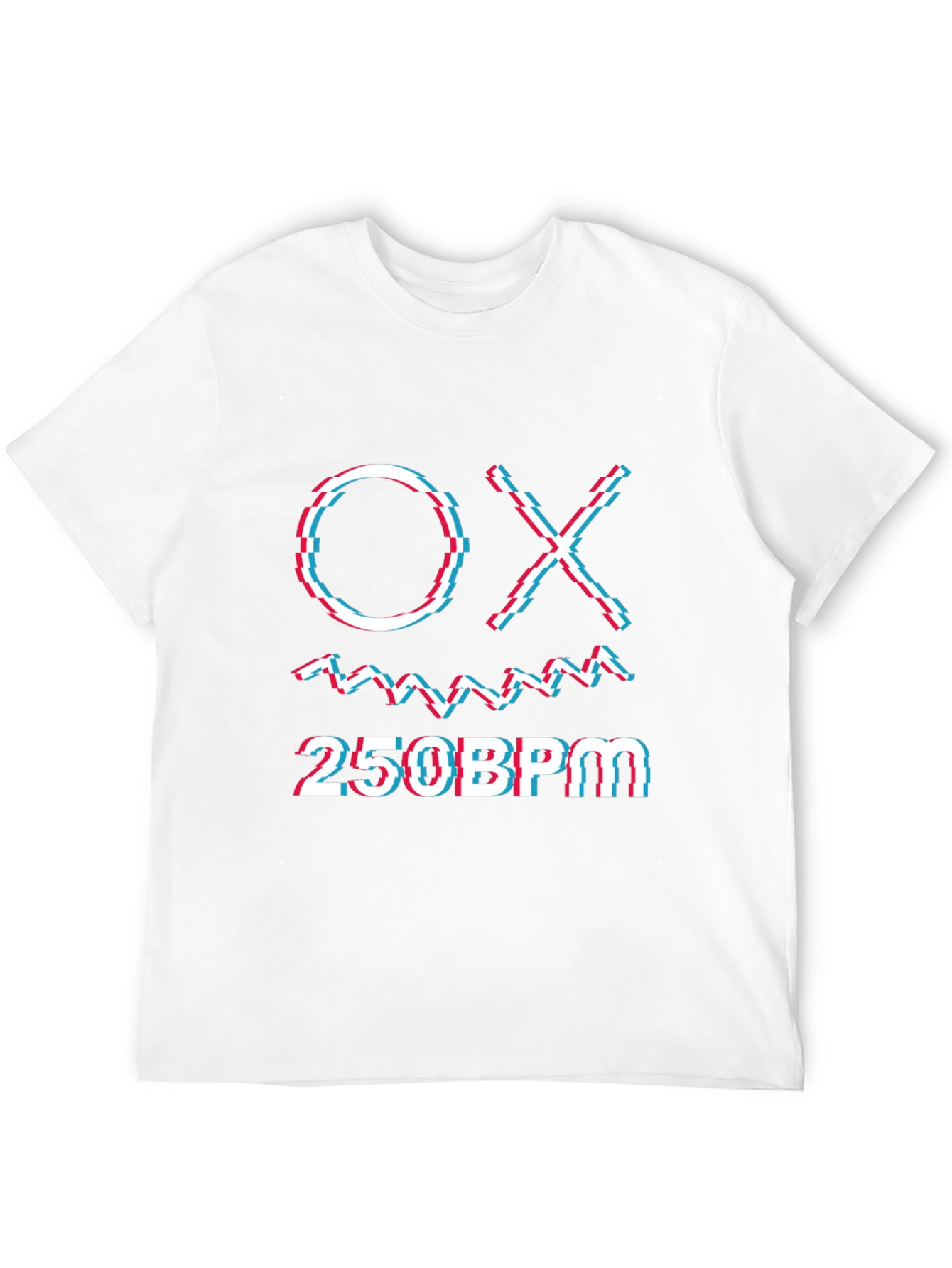 OX 250BPM Graphic Tee - Glitch Style
