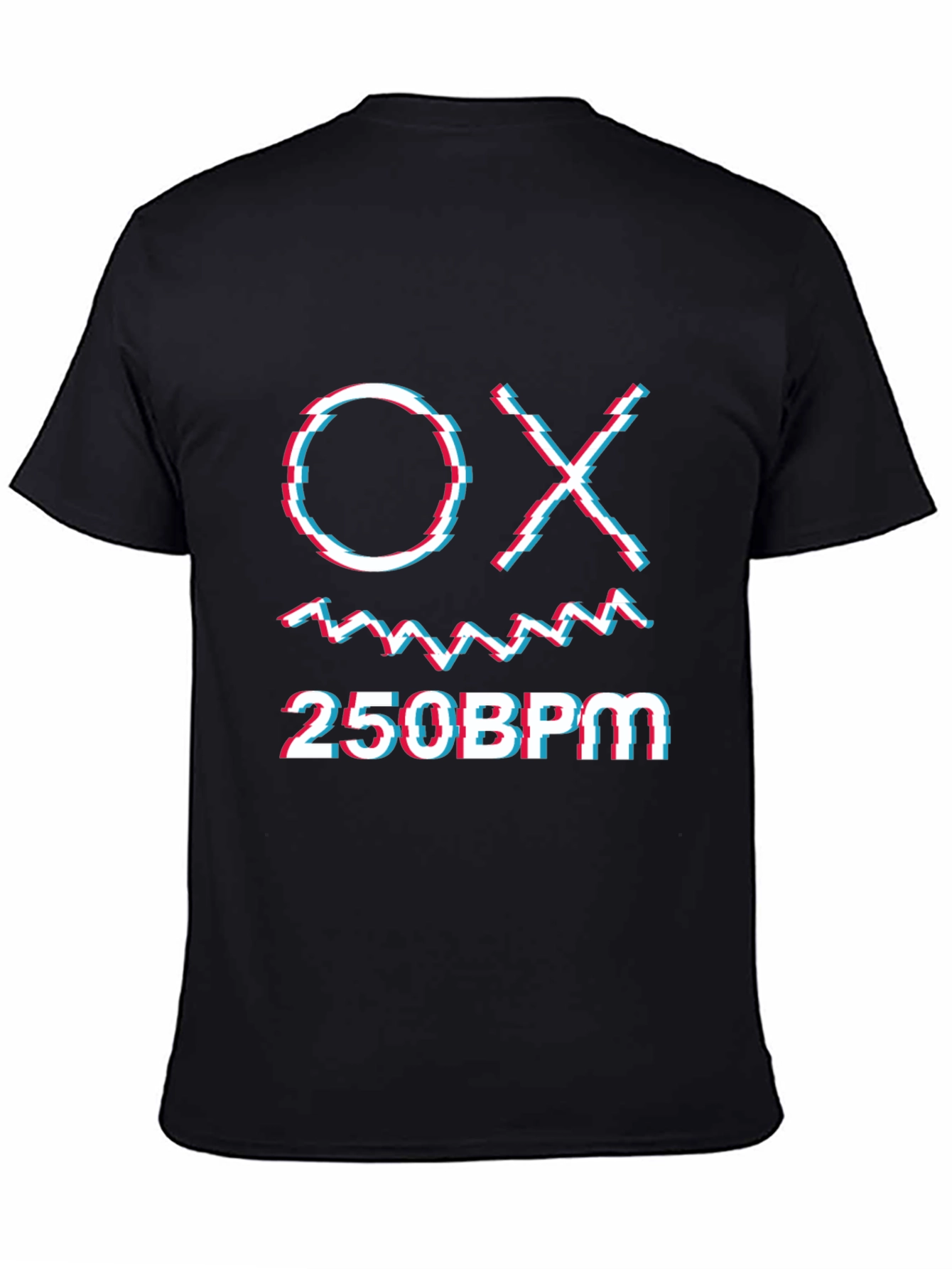 OX 250BPM Graphic Tee - Glitch Style