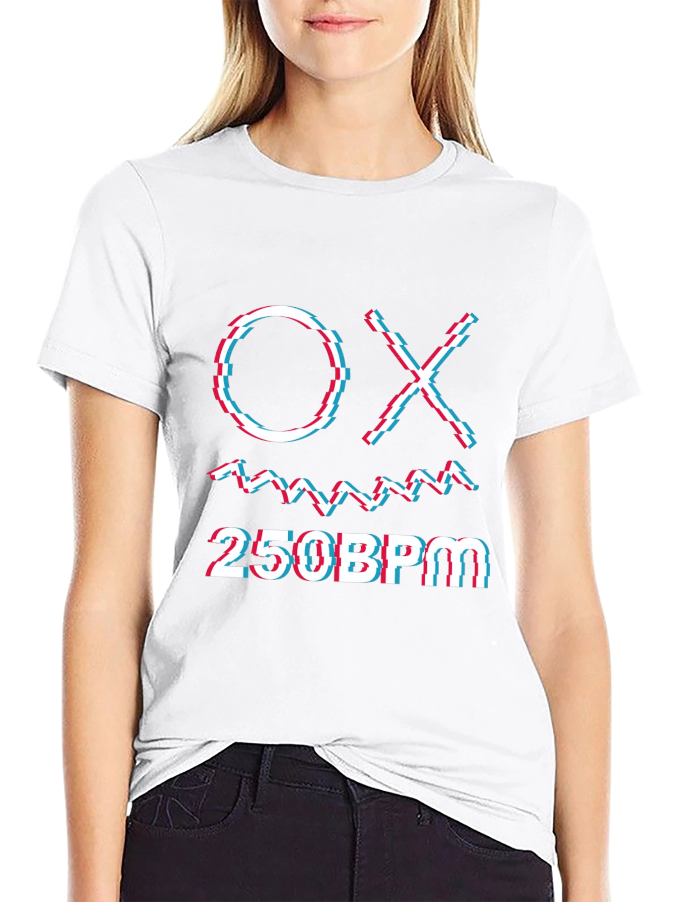 OX 250BPM Graphic Tee - Glitch Style
