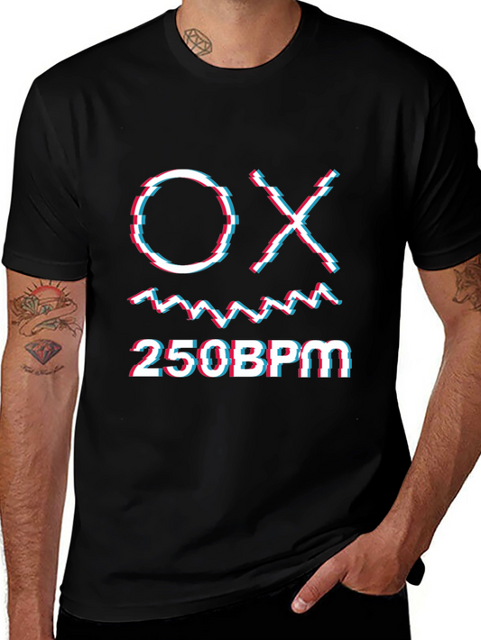 OX 250BPM Graphic Tee - Glitch Style