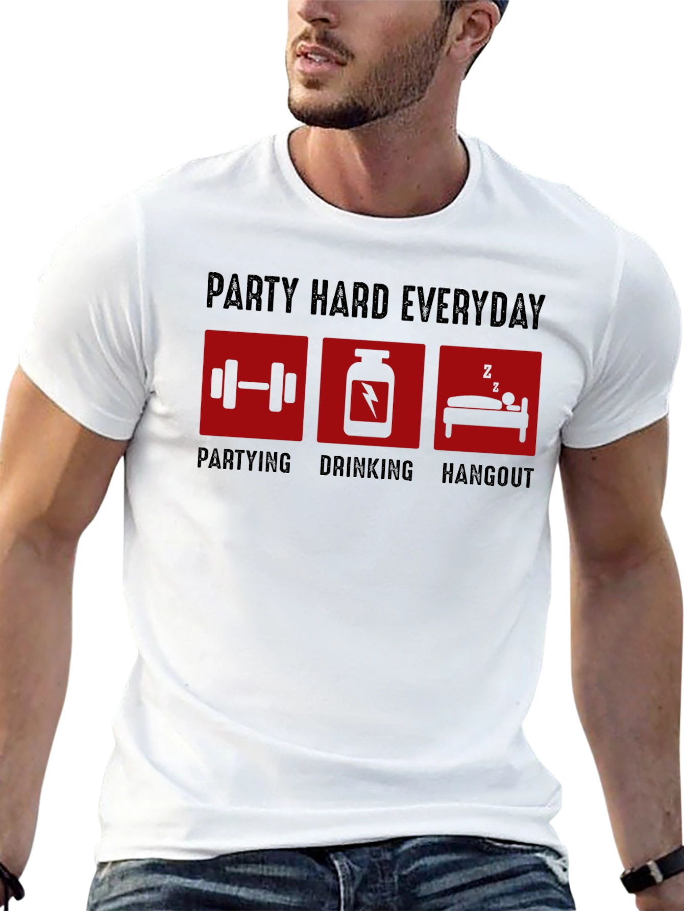 Party Hard Everyday Graphic T-Shirt