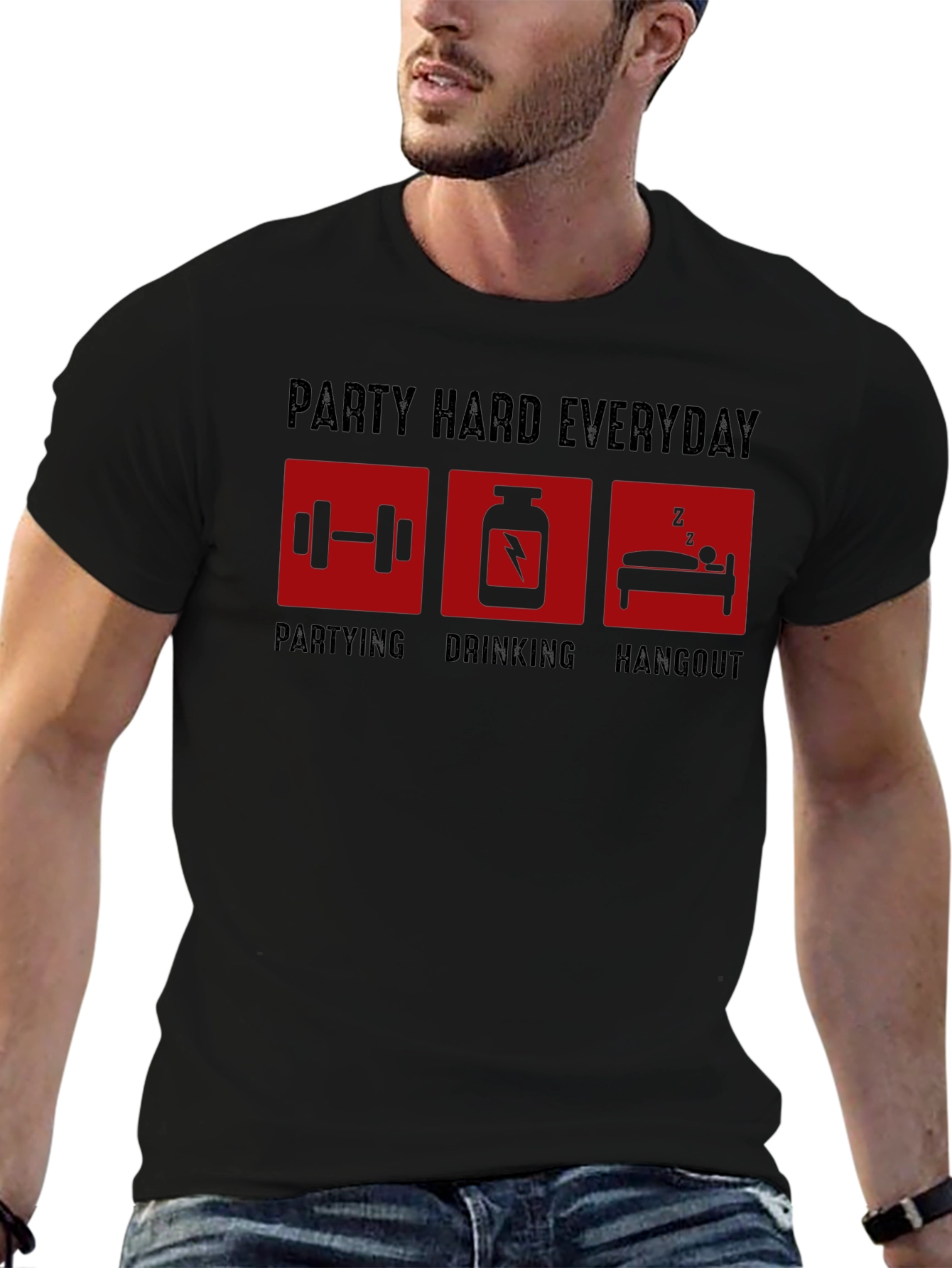 Party Hard Everyday Graphic T-Shirt