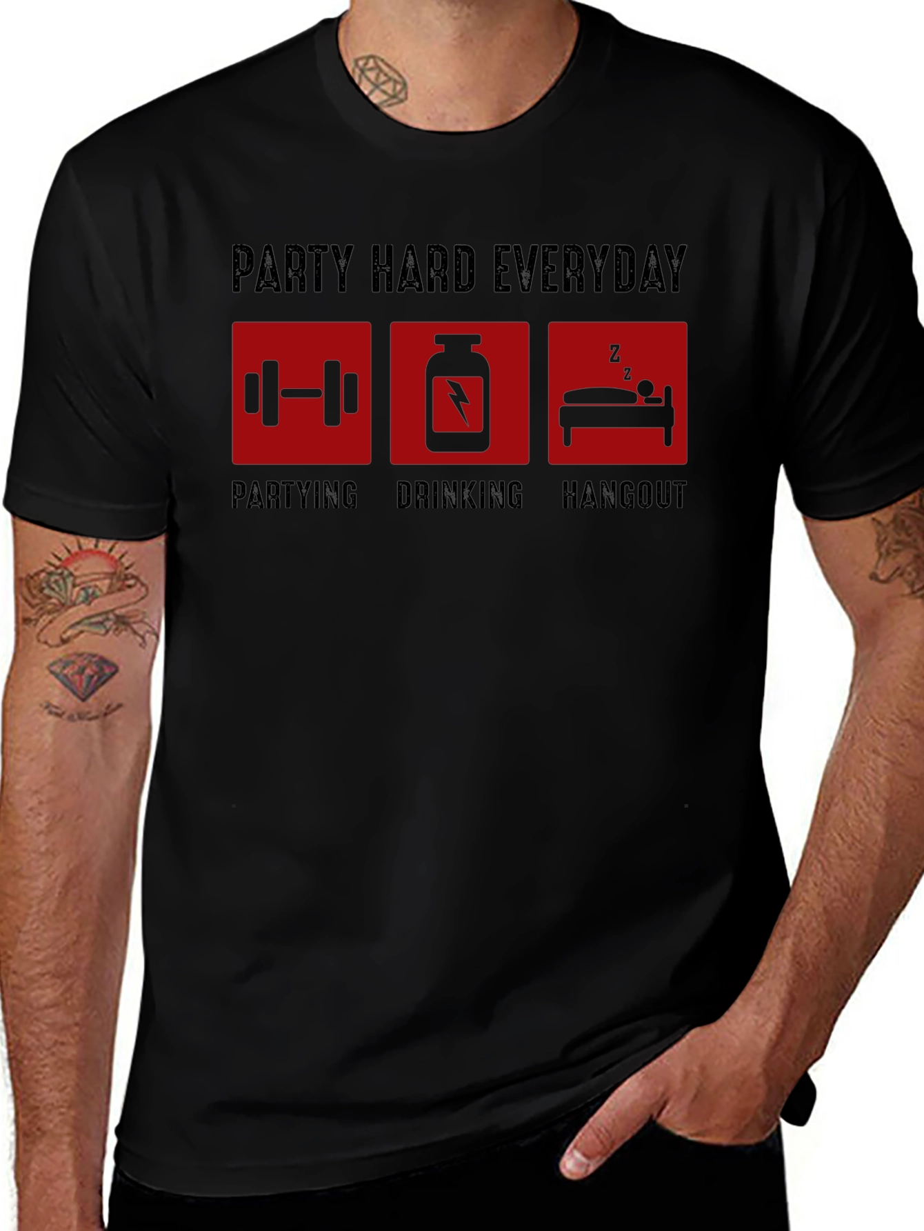 Party Hard Everyday Graphic T-Shirt