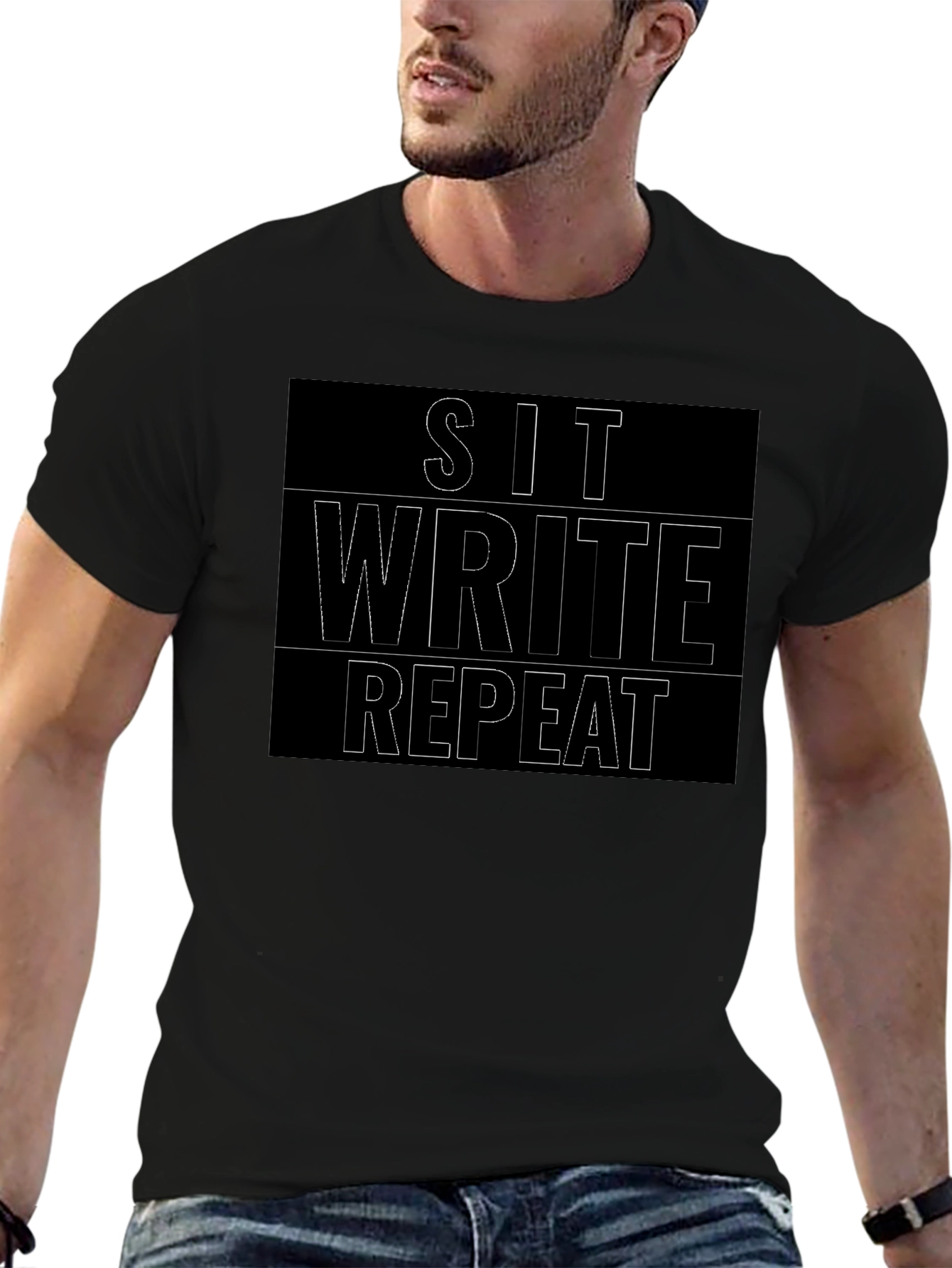 Sit Write Repeat T-Shirt - Writers Essential