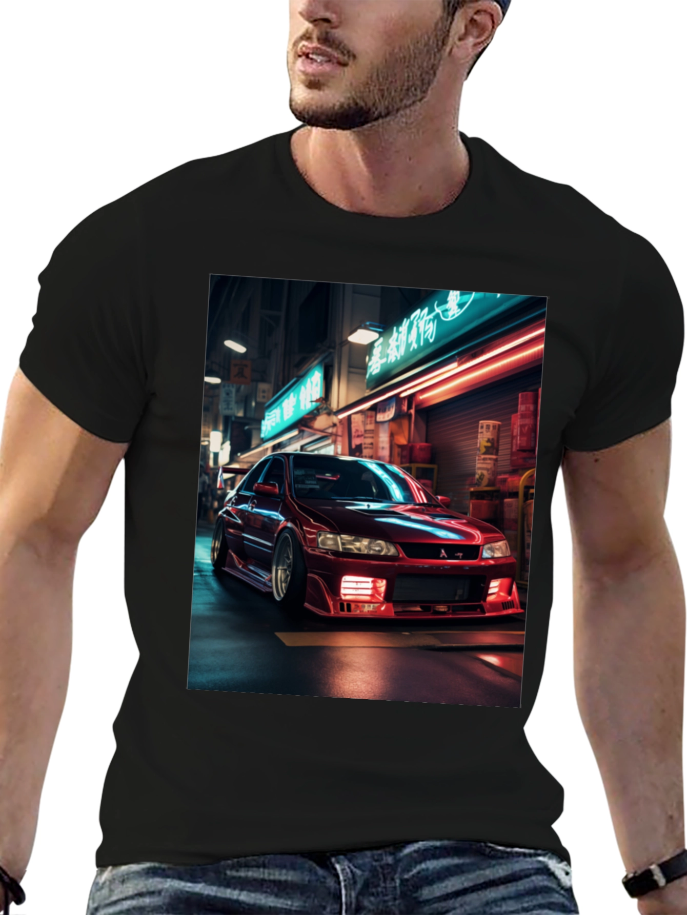 Red Car Graphic Tee - Cool Street Style