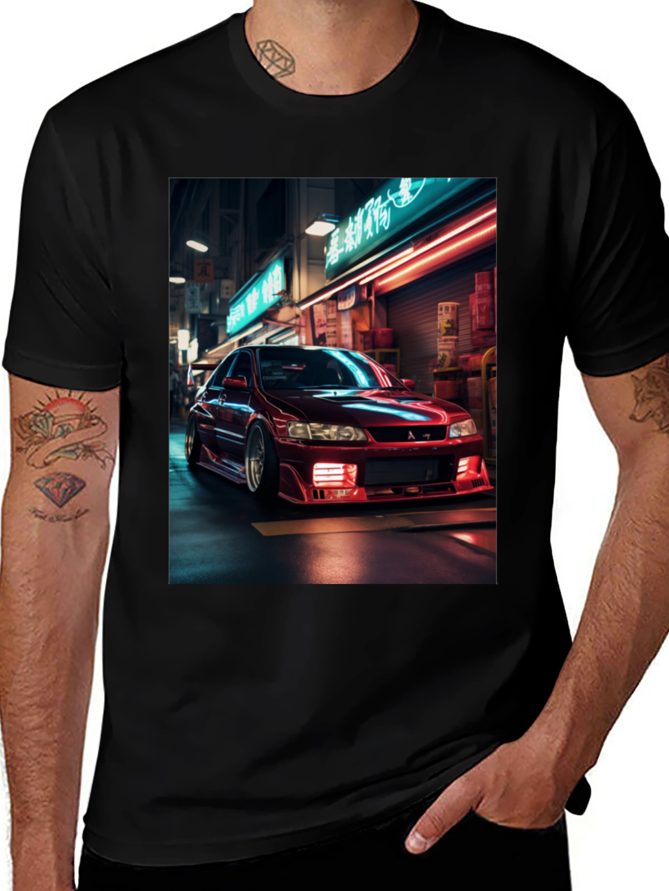 Red Car Graphic Tee - Cool Street Style