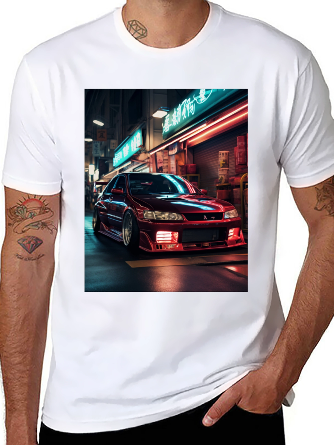 Red Car Graphic Tee - Cool Street Style