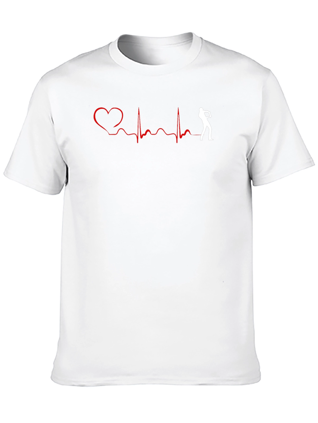Heartbeat Golf T-Shirt: Golfers Passion Tee