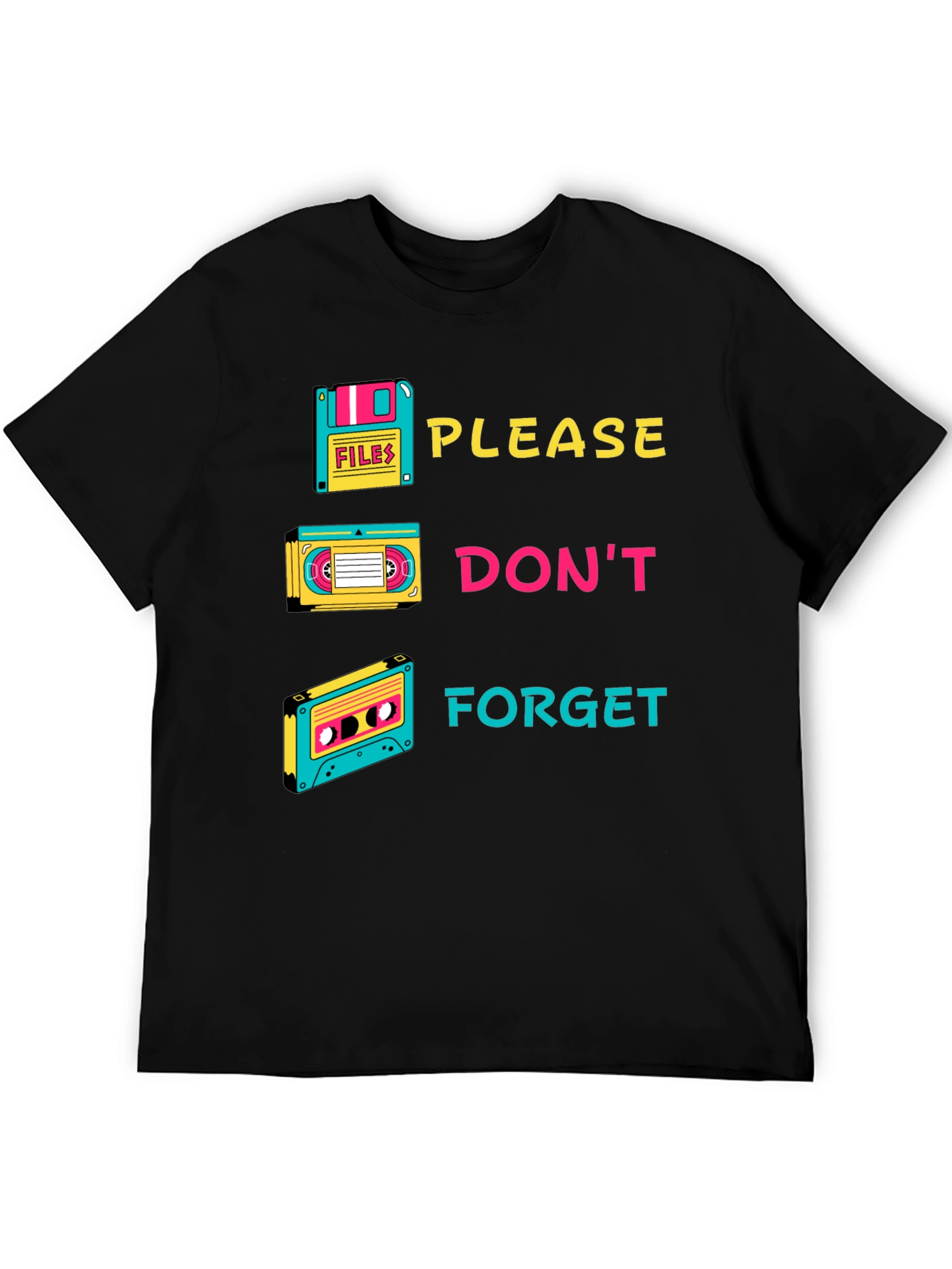 Retro Media T-Shirt - Please Dont Forget