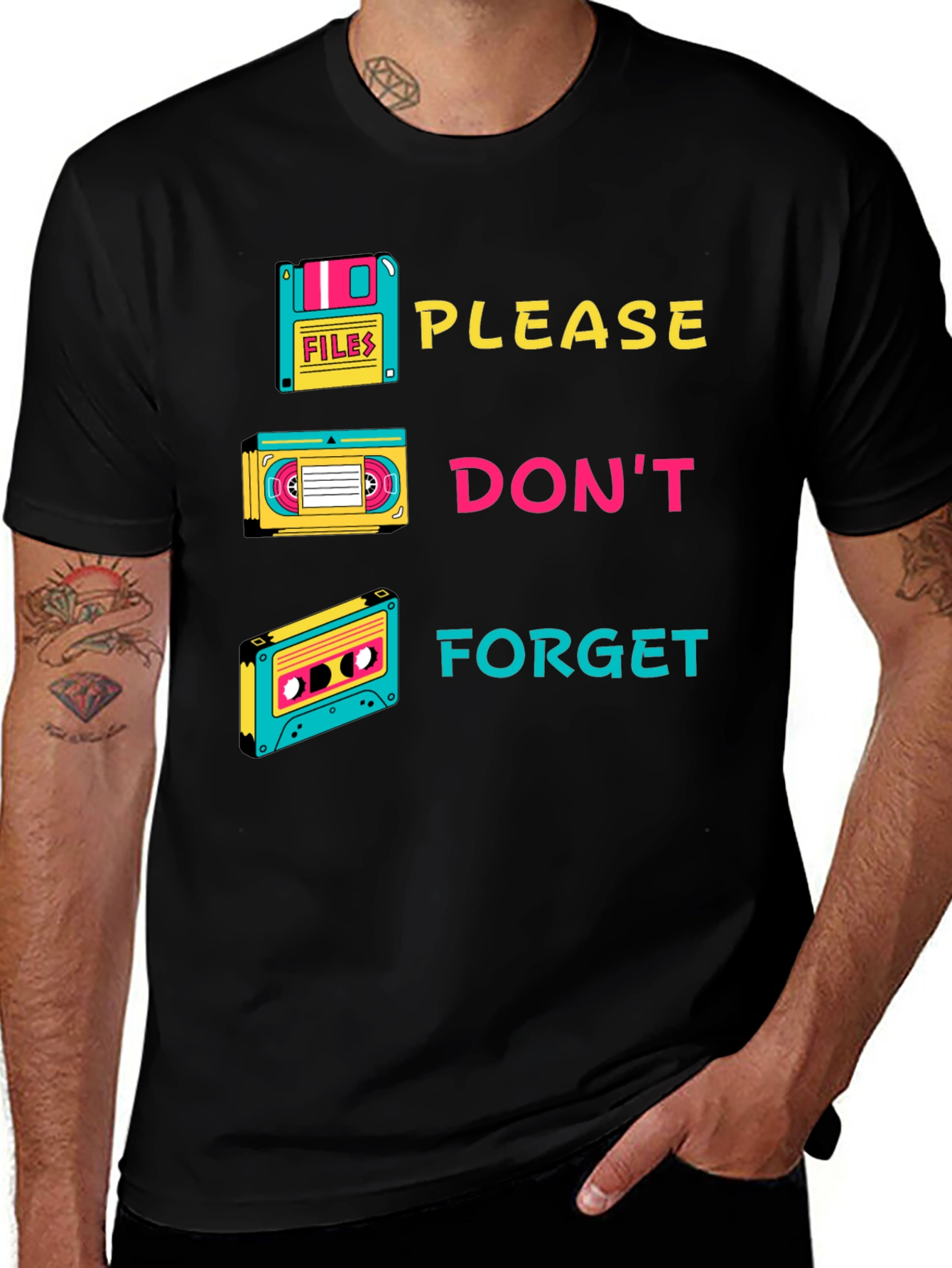 Retro Media T-Shirt - Please Dont Forget