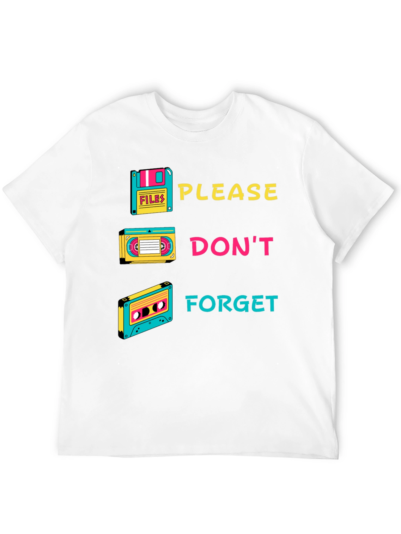 Retro Media T-Shirt - Please Dont Forget