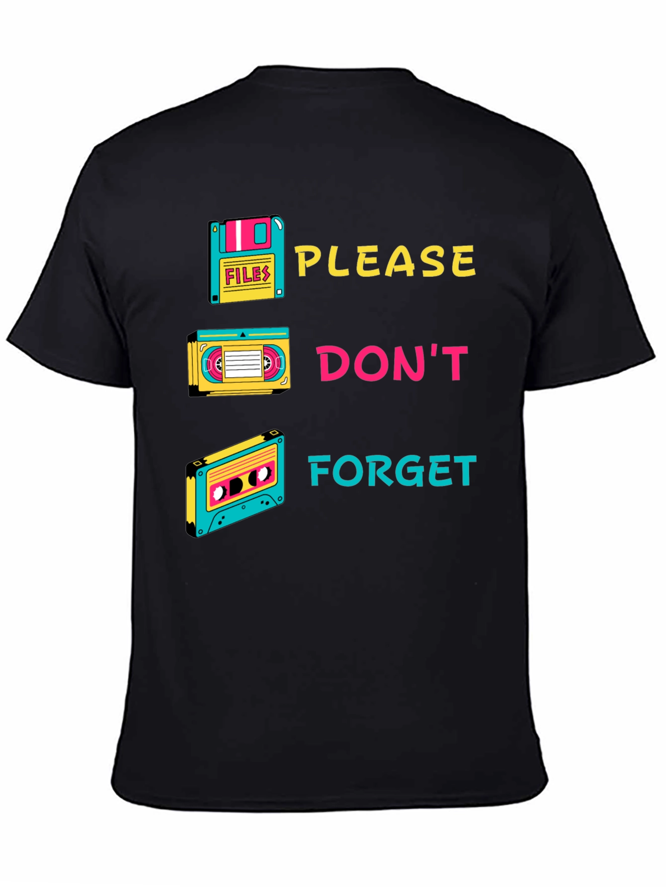 Retro Media T-Shirt - Please Dont Forget