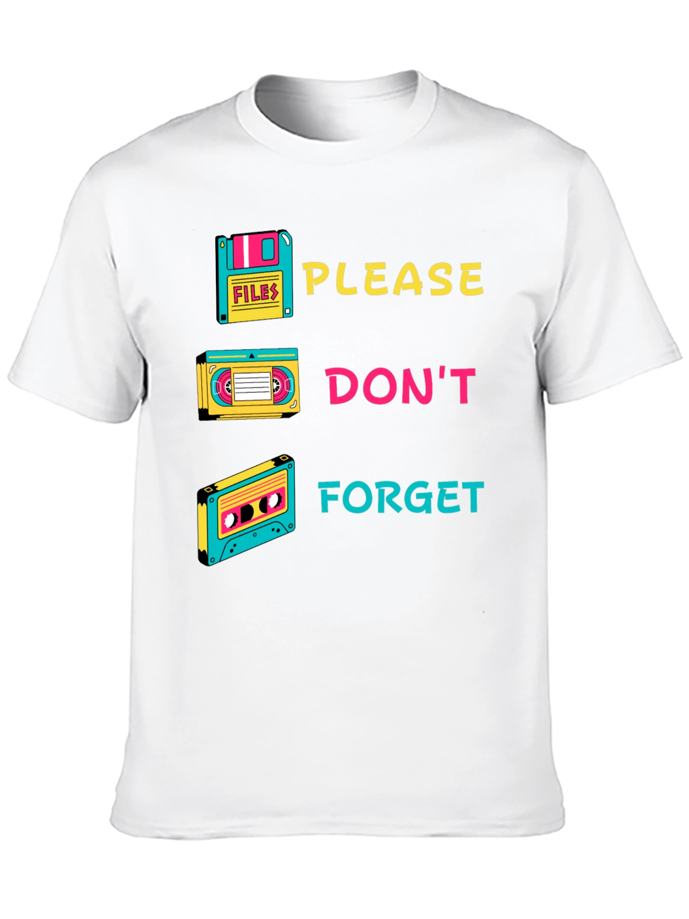 Retro Media T-Shirt - Please Dont Forget