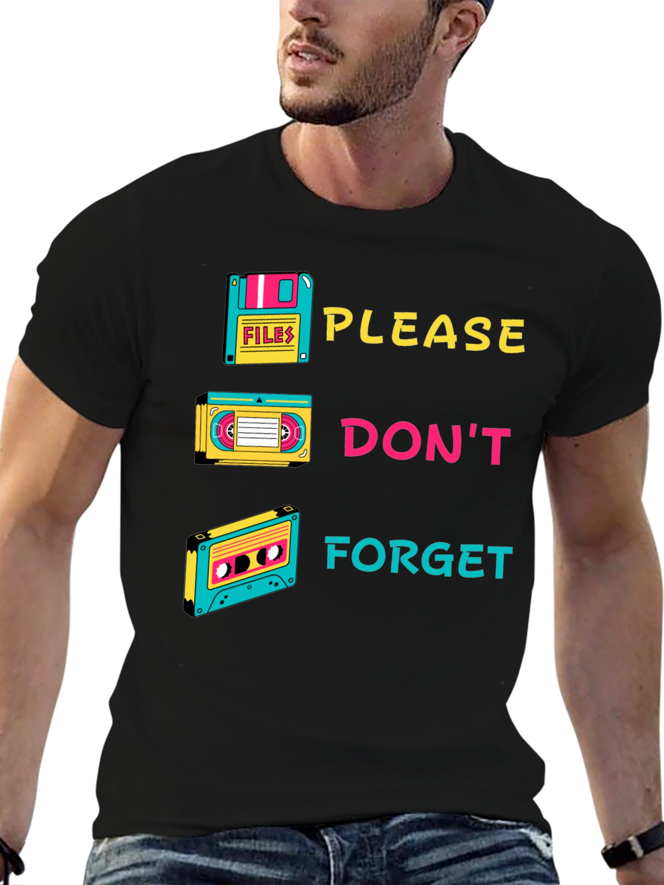 Retro Media T-Shirt - Please Dont Forget