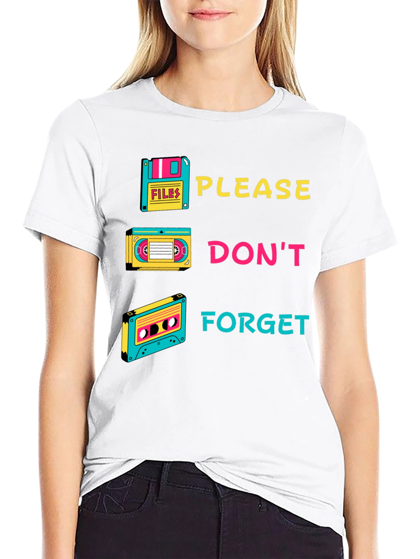 Retro Media T-Shirt - Please Dont Forget