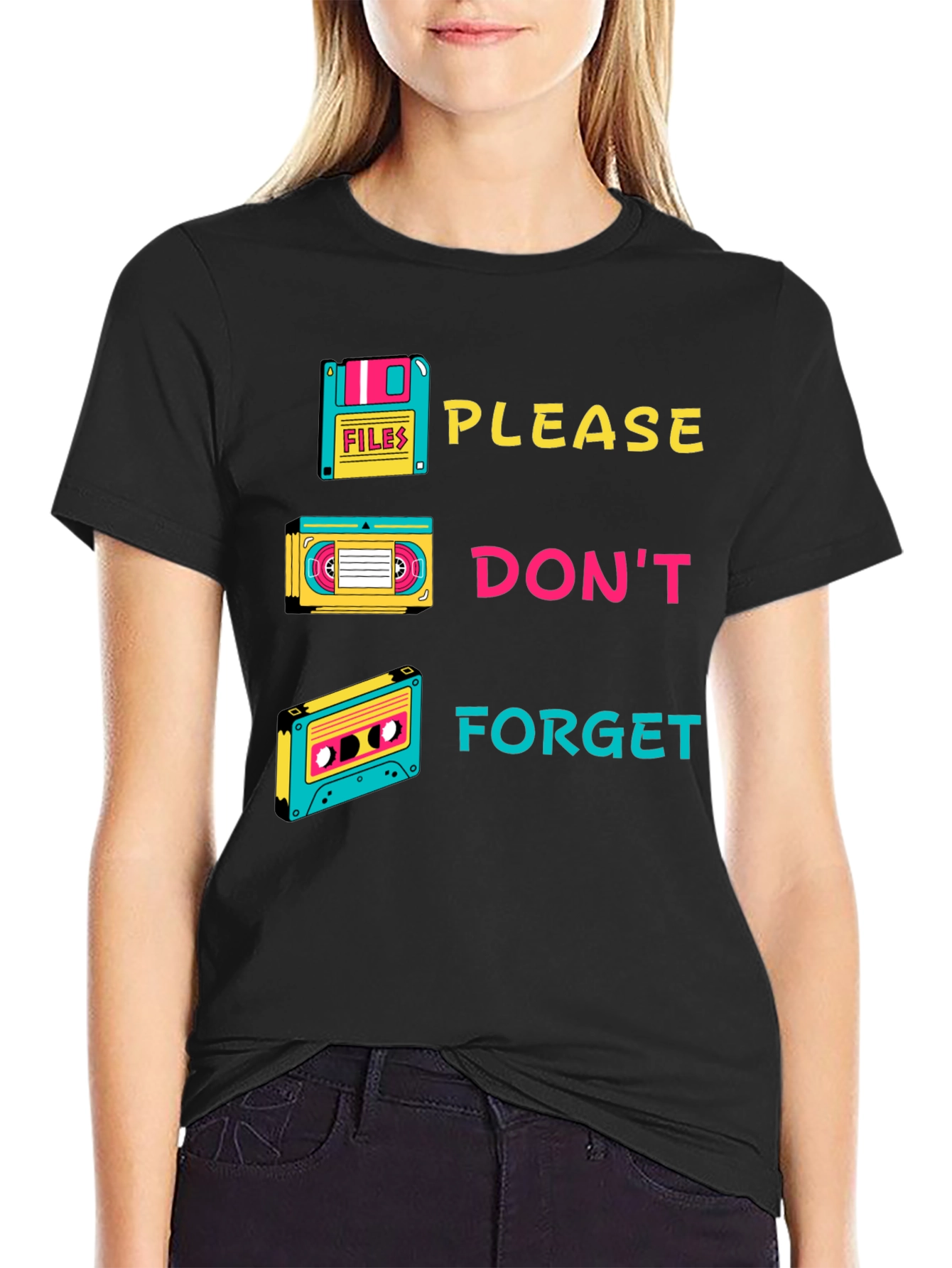 Retro Media T-Shirt - Please Dont Forget