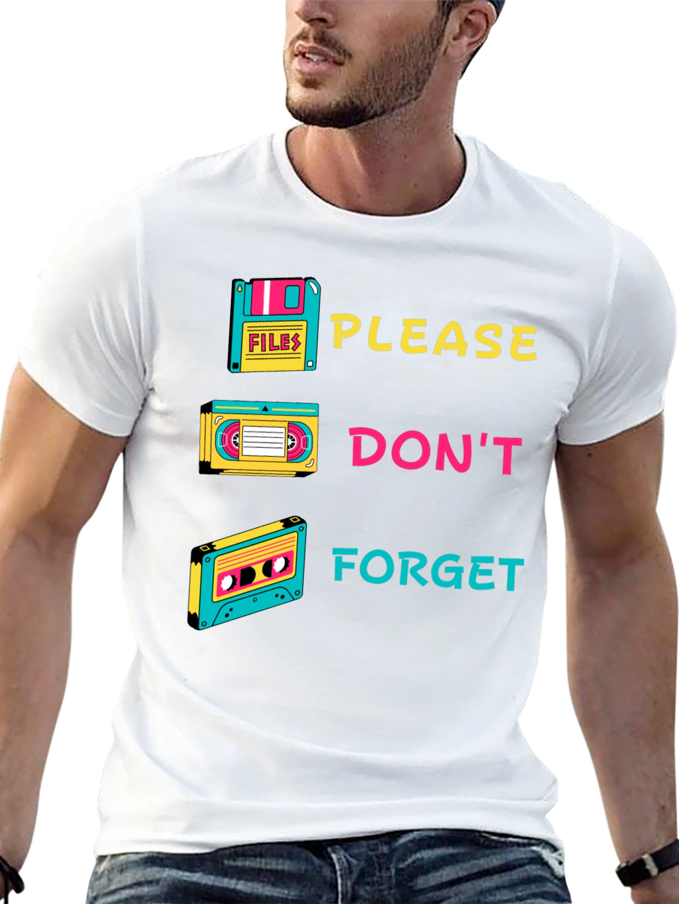 Retro Media T-Shirt - Please Dont Forget