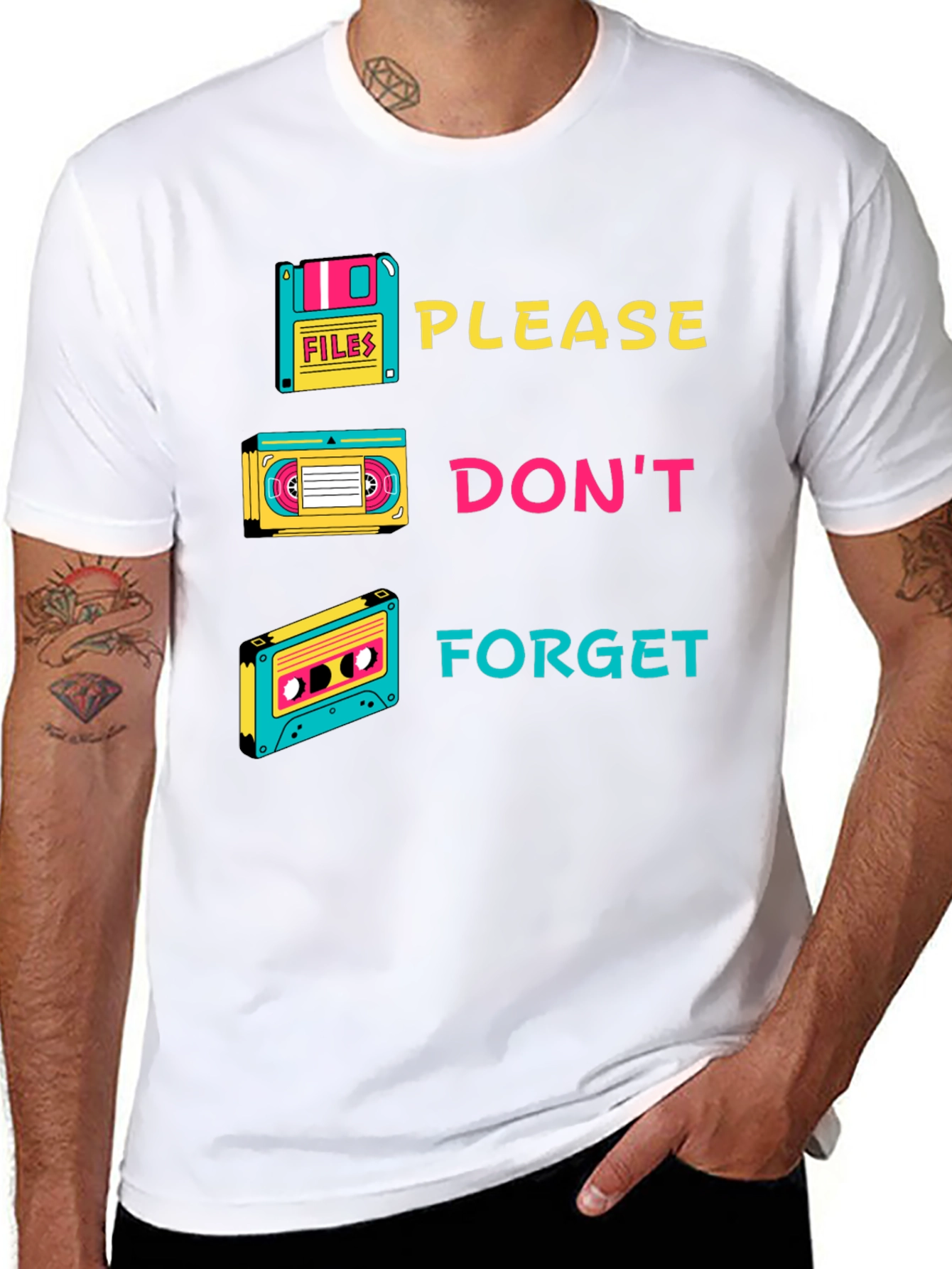 Retro Media T-Shirt - Please Dont Forget