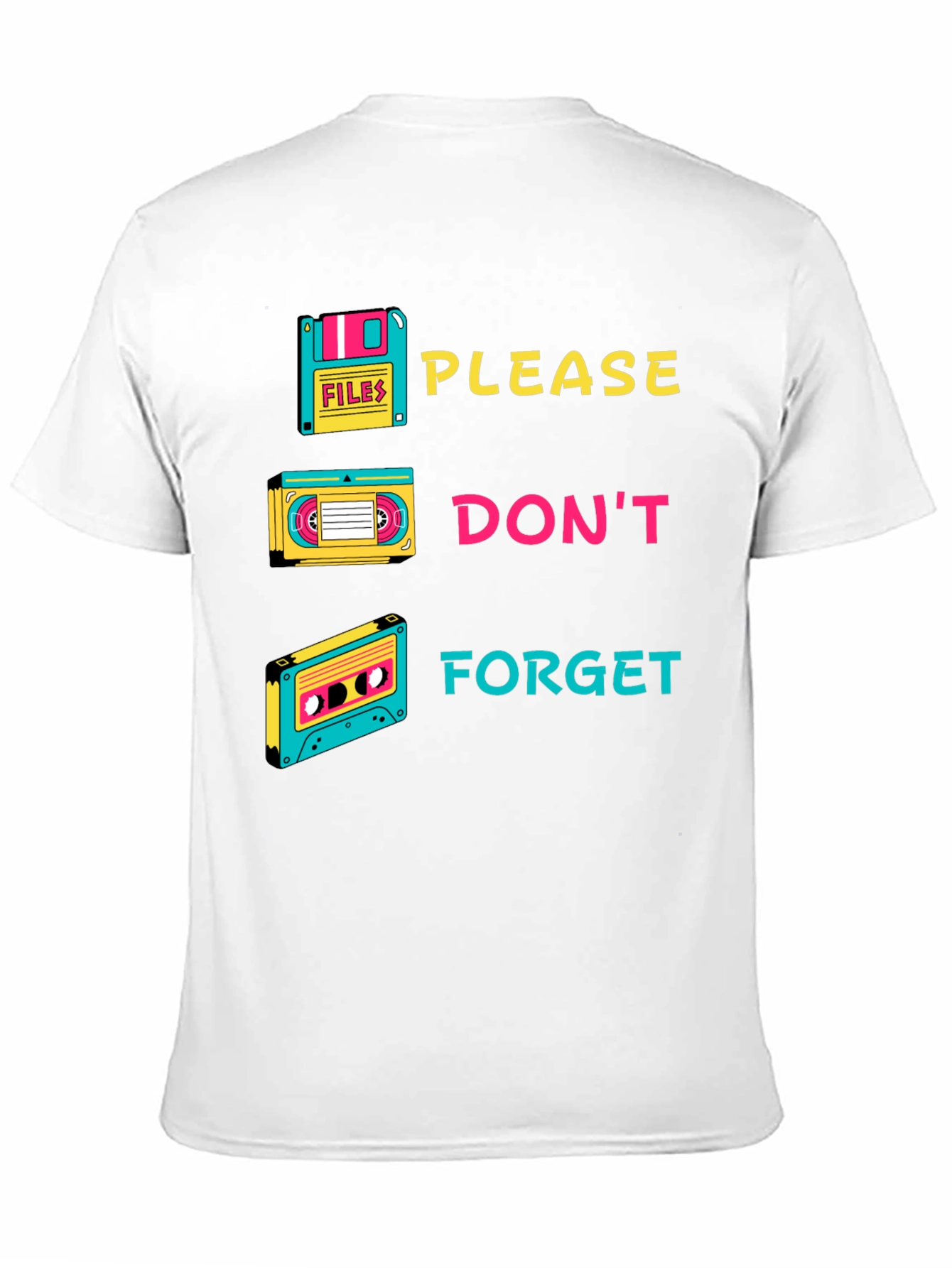 Retro Media T-Shirt - Please Dont Forget