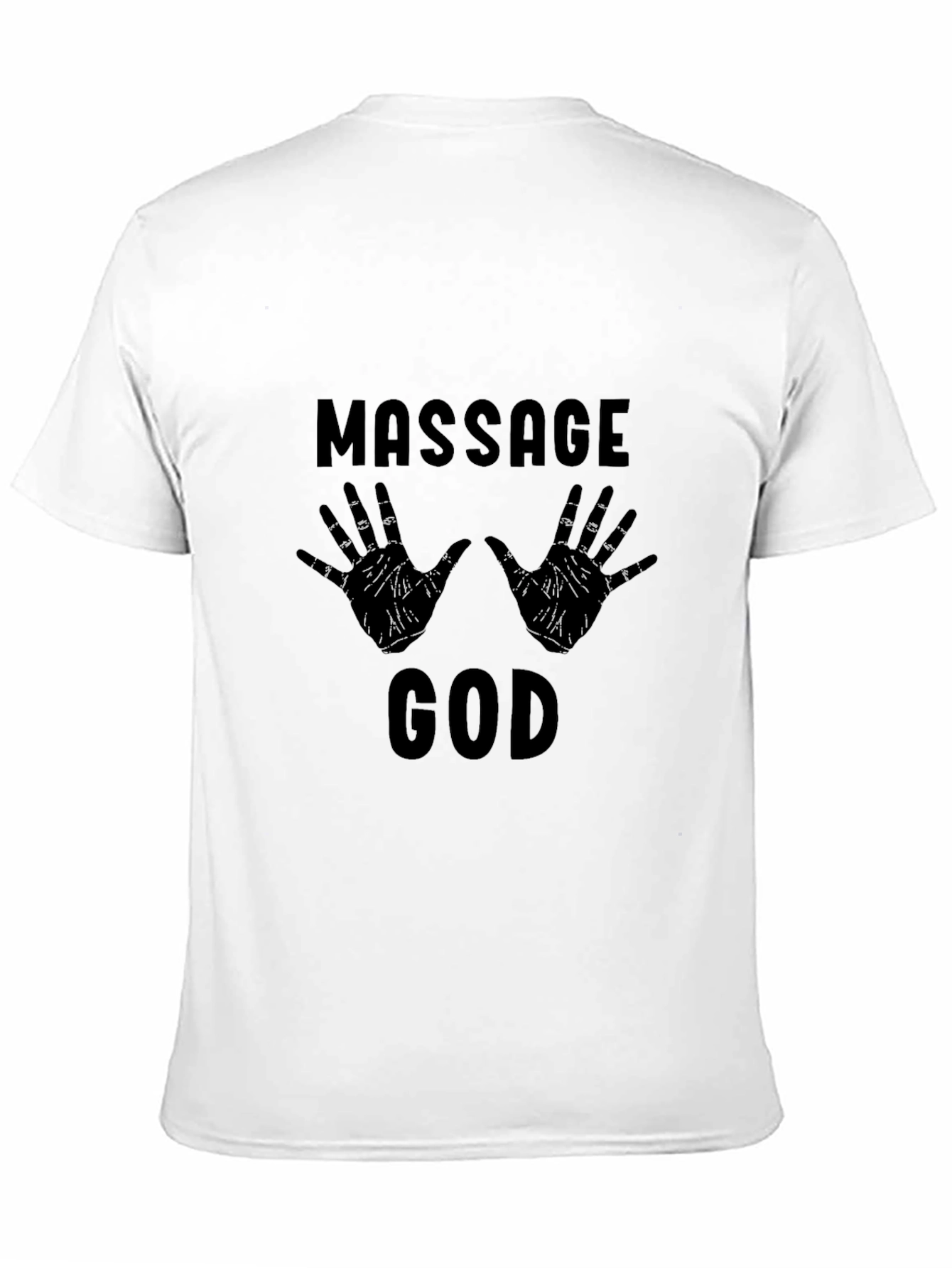 Massage God Black Graphic T-Shirt