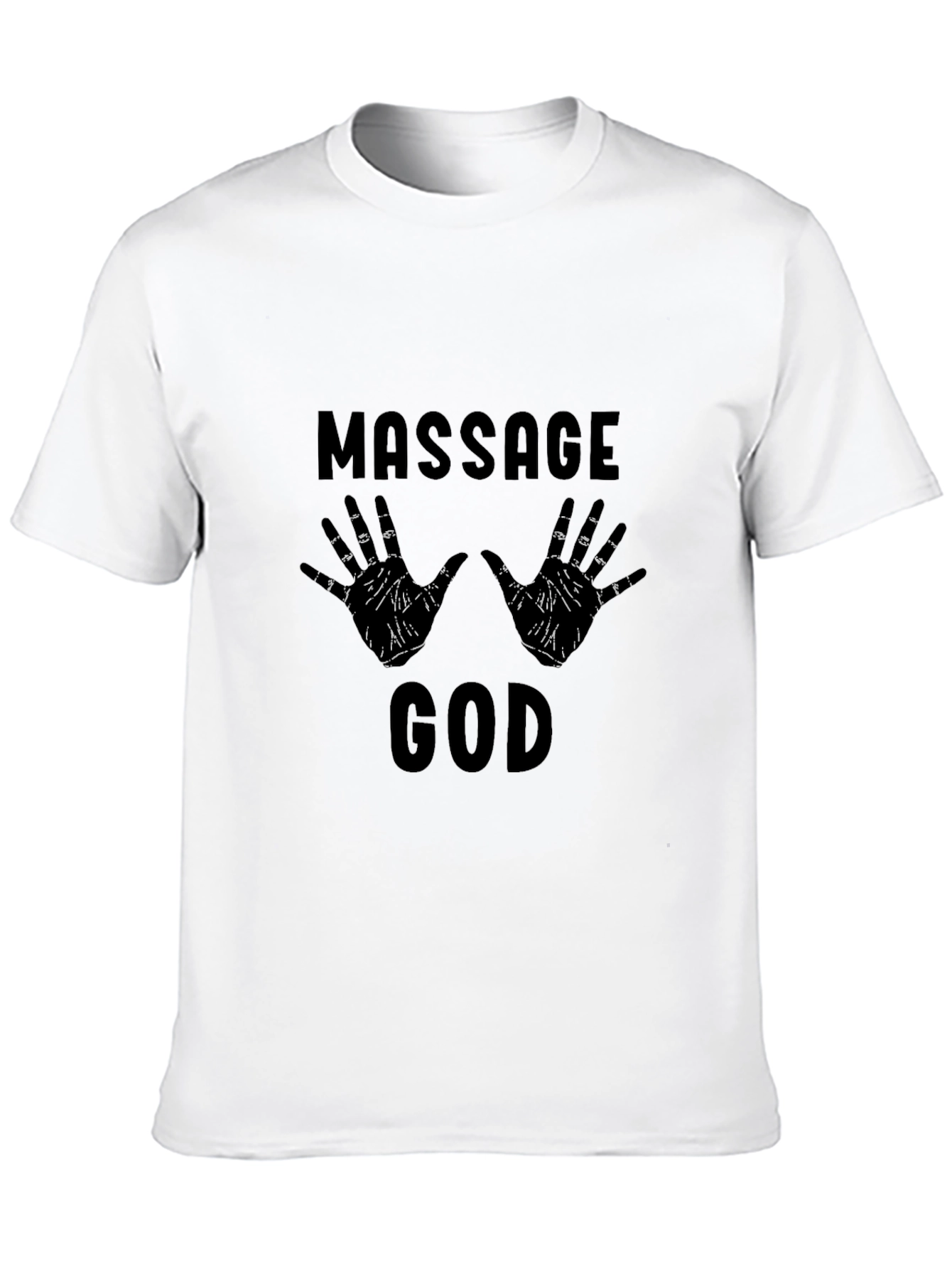 Massage God Black Graphic T-Shirt
