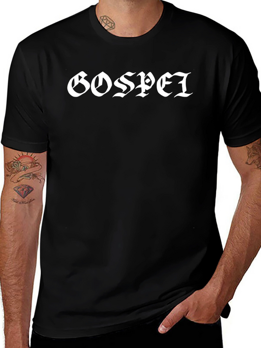 Gospel T-Shirt - Bold White Print on Black