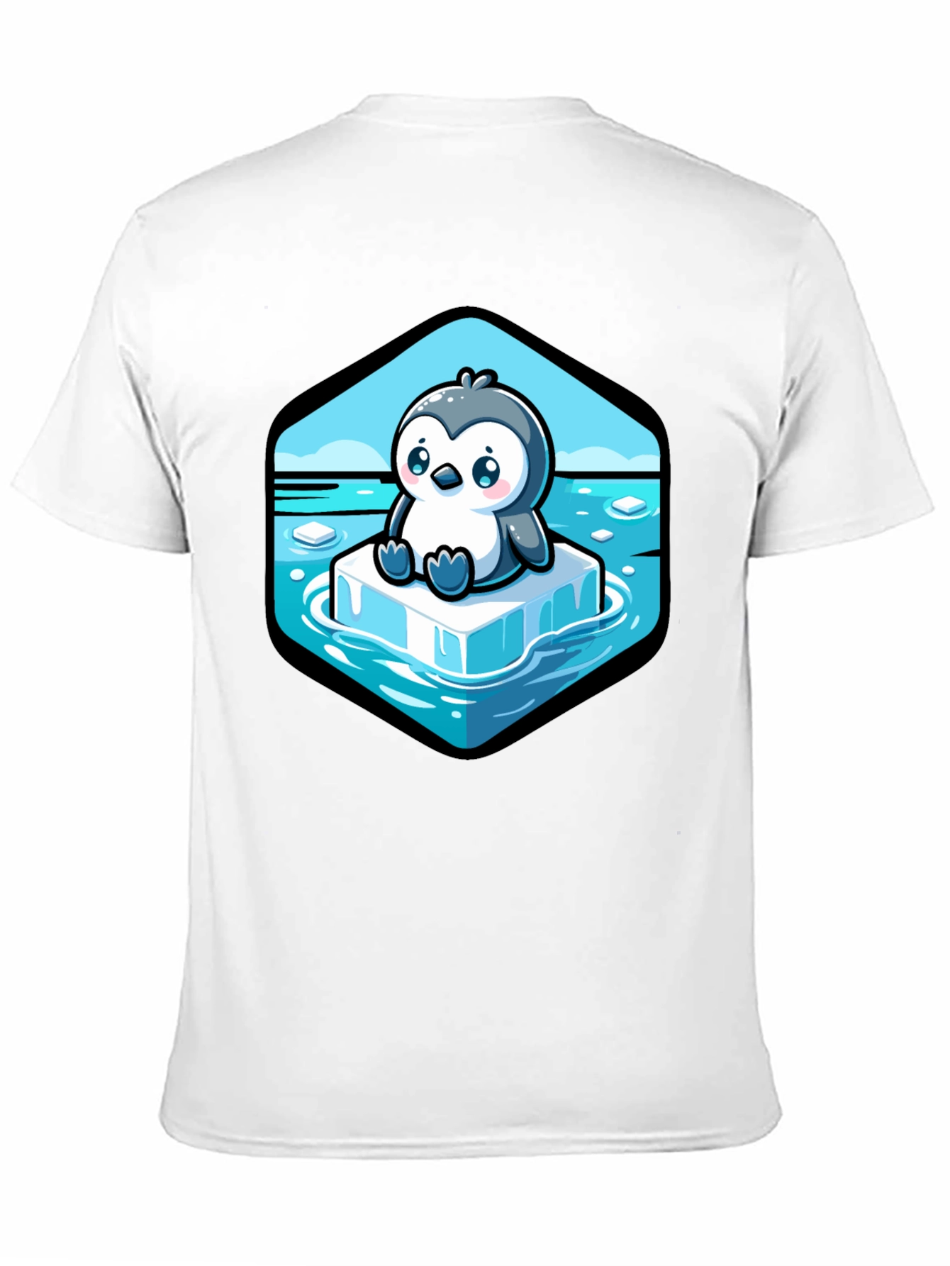 Cute Penguin on Iceberg Graphic T-Shirt