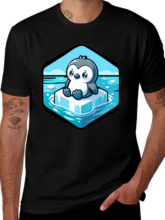 Cute Penguin on Iceberg Graphic T-Shirt