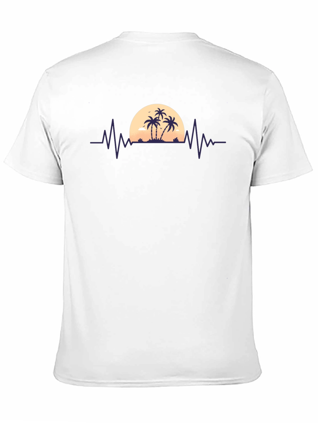 Sunset Palm Tree Heartbeat T-Shirt