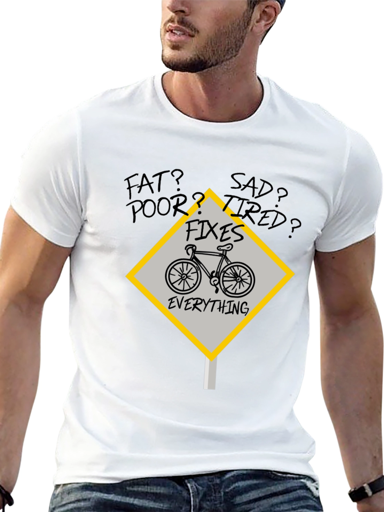 Bicycle Fixes Everything Graphic Tee