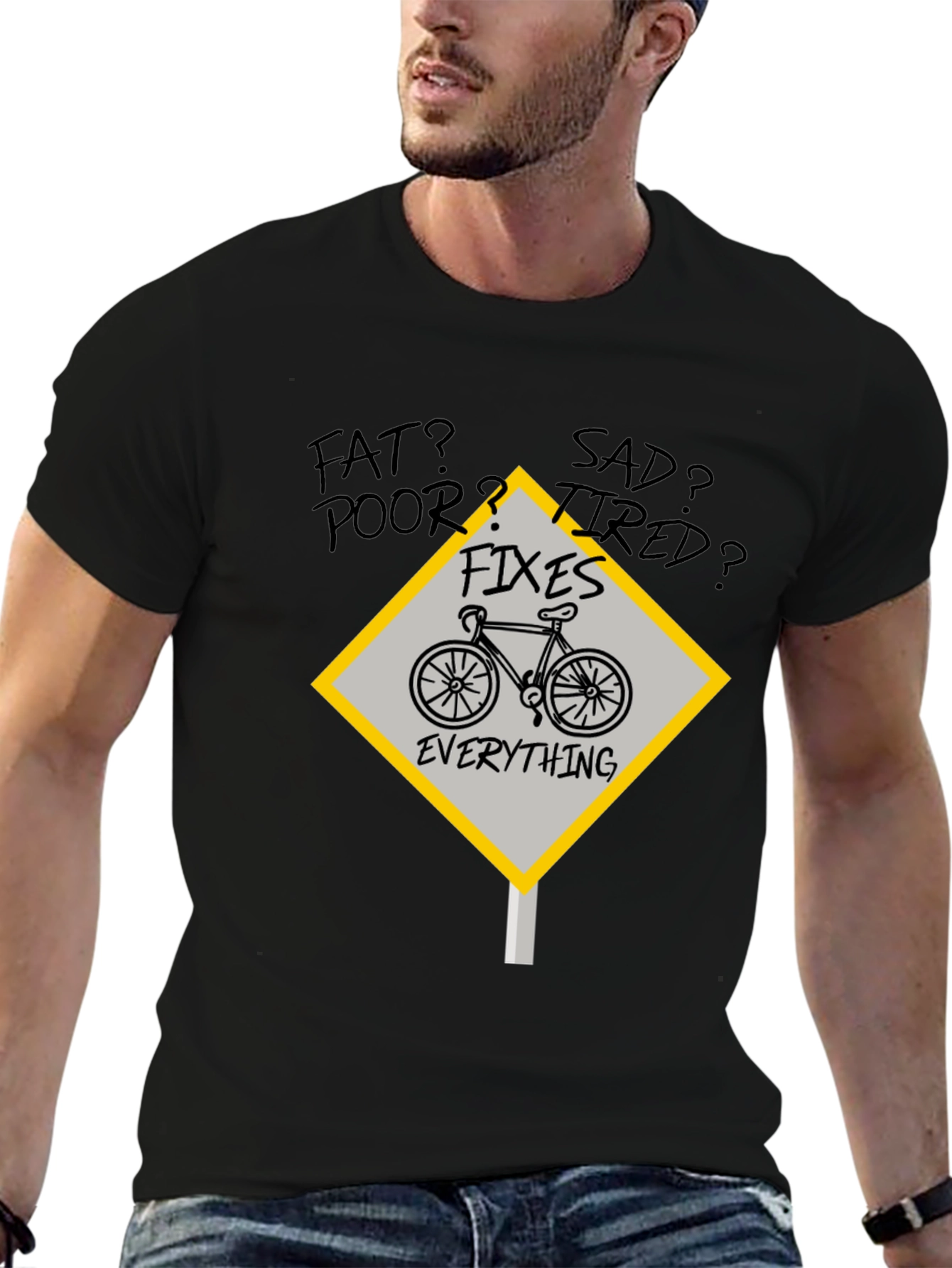 Bicycle Fixes Everything Graphic Tee