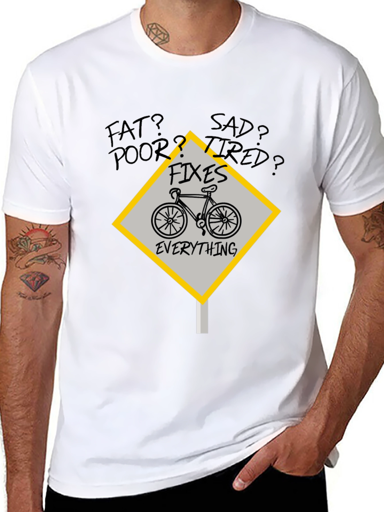 Bicycle Fixes Everything Graphic Tee