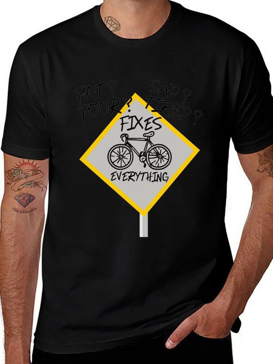 Bicycle Fixes Everything Graphic Tee