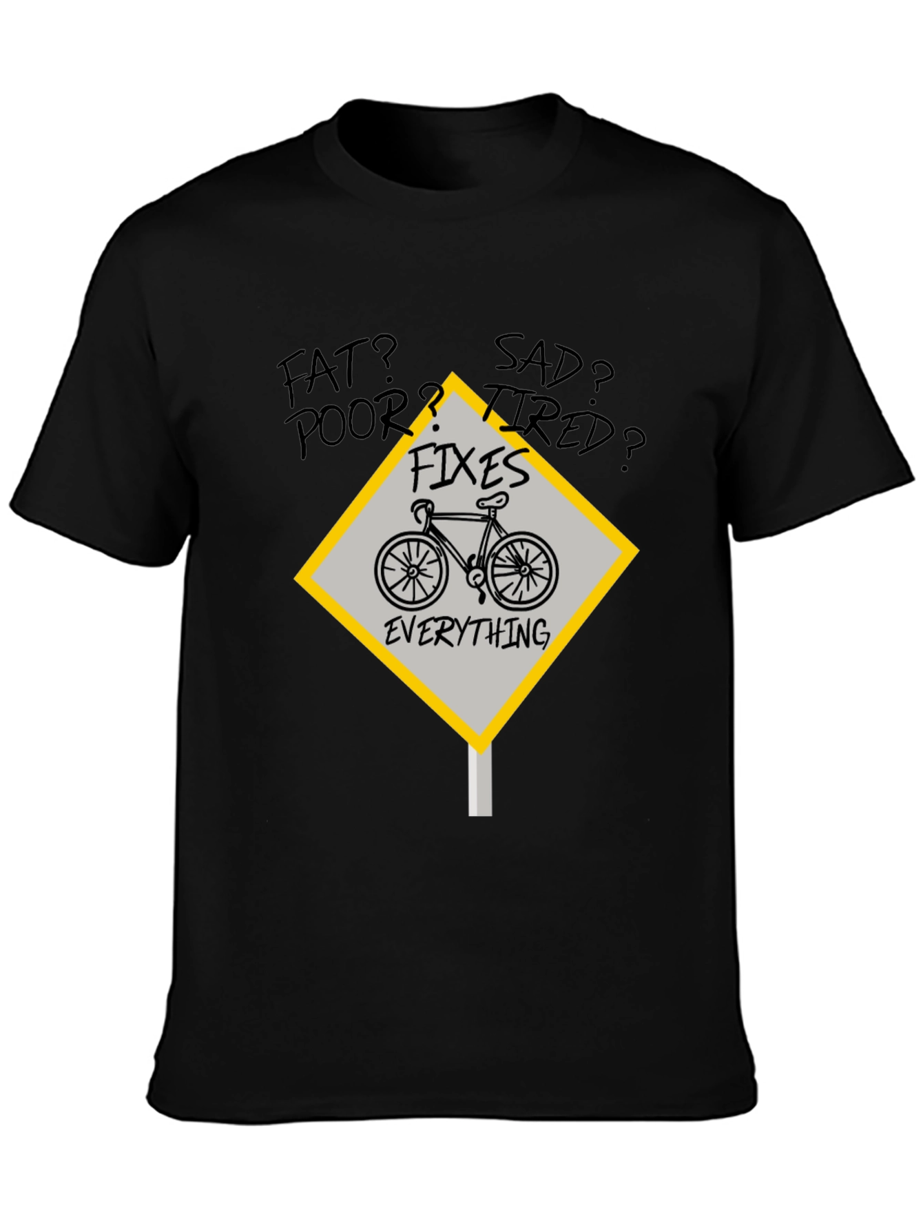 Bicycle Fixes Everything Graphic Tee